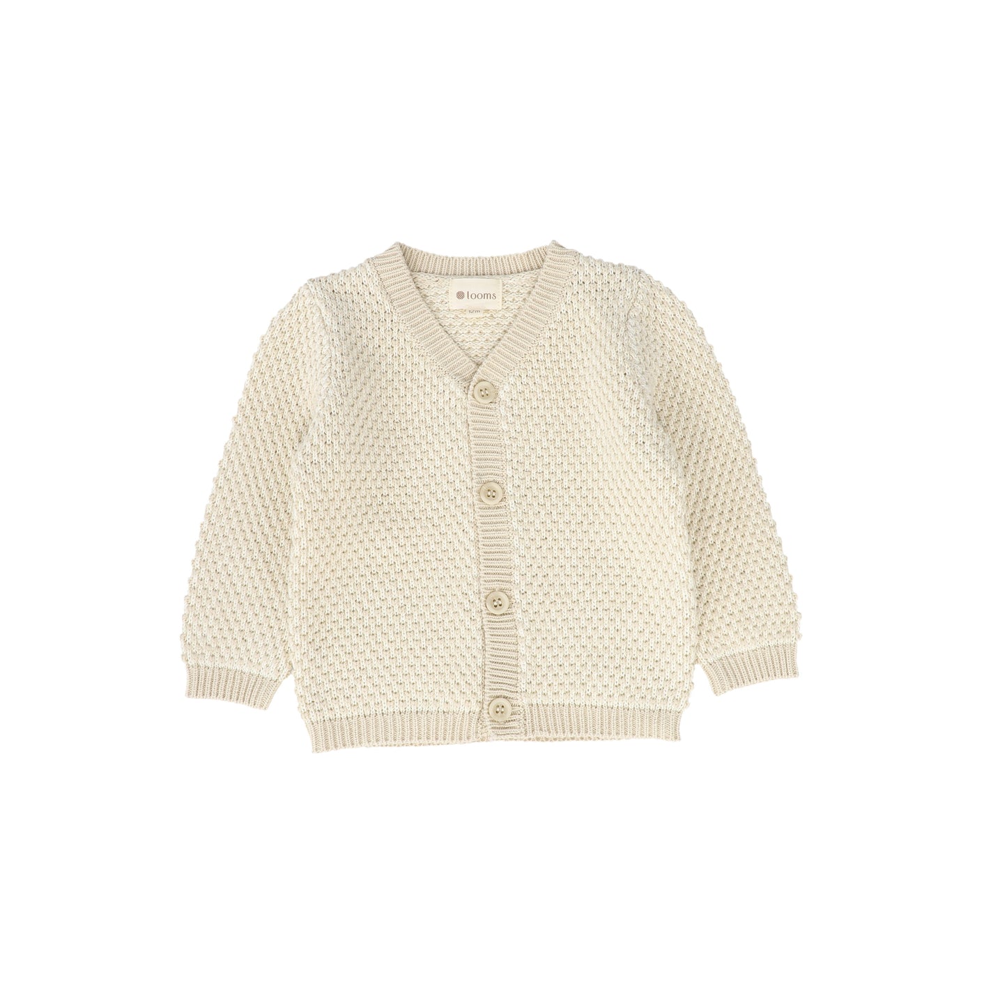 LOOMS BEIGE BUBBLE KNIT CARDIGAN