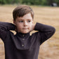 FARREN + ME BLACK WASHED BUTTON SWEATSHIRT