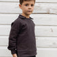 FARREN + ME BLACK WASHED POLO SWEATSHIRT