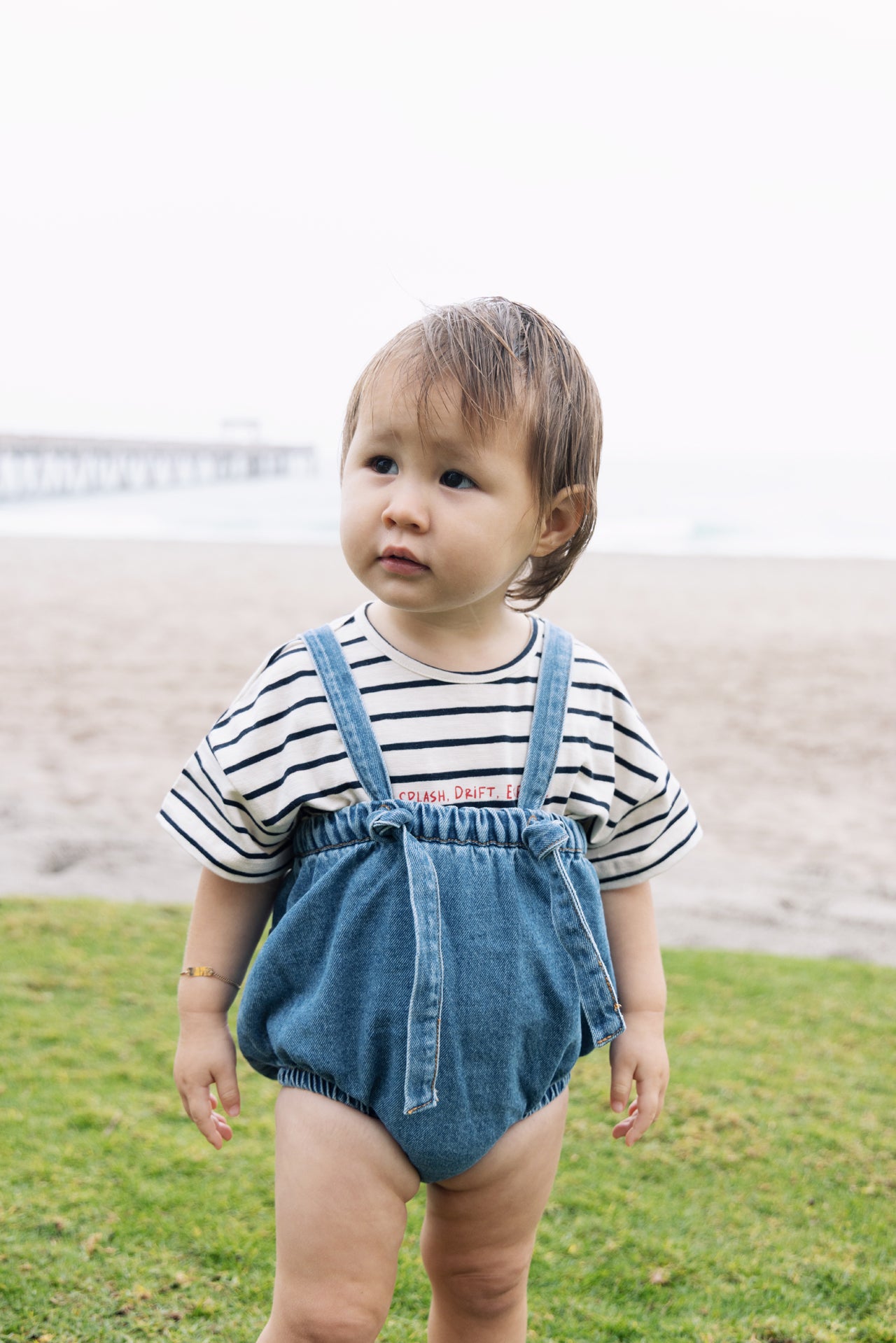FARREN + ME BLUE DENIM SUSPENDER BLOOMER
