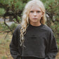 KIN & KIN NAVY WASH CROPPED SWEATSHIRT