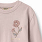 WHEAT LILAC EMBROIDERED FLOWER TEE