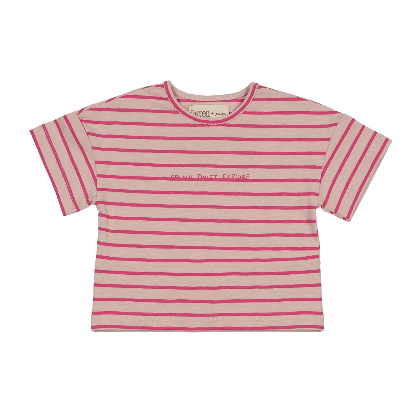 FARREN + ME HOT PINK STRIPE SS TSHIRT