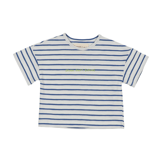 FARREN + ME ROYAL BLUE STRIPED SS TSHIRT