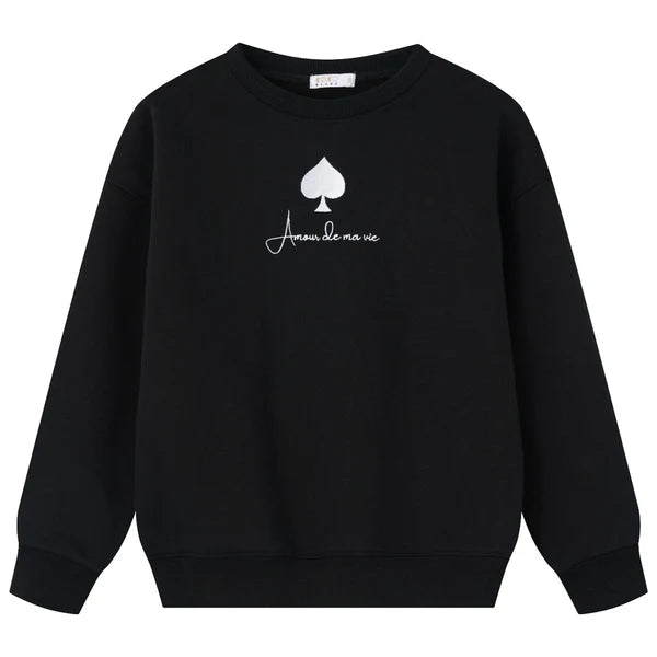 COCO BLANC BLACK SPADES SWEATSHIRT