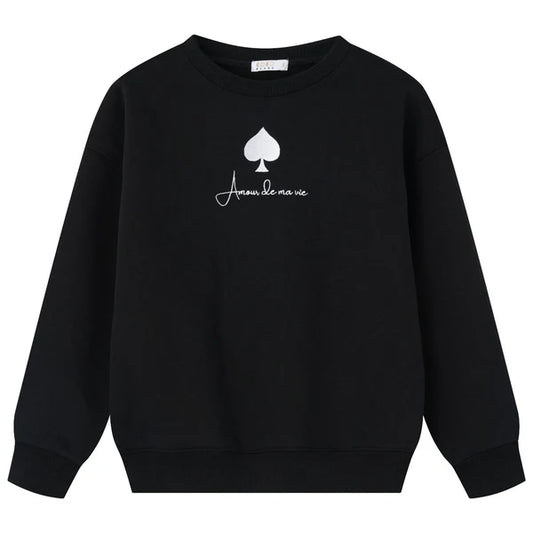 COCO BLANC BLACK SPADES SWEATSHIRT