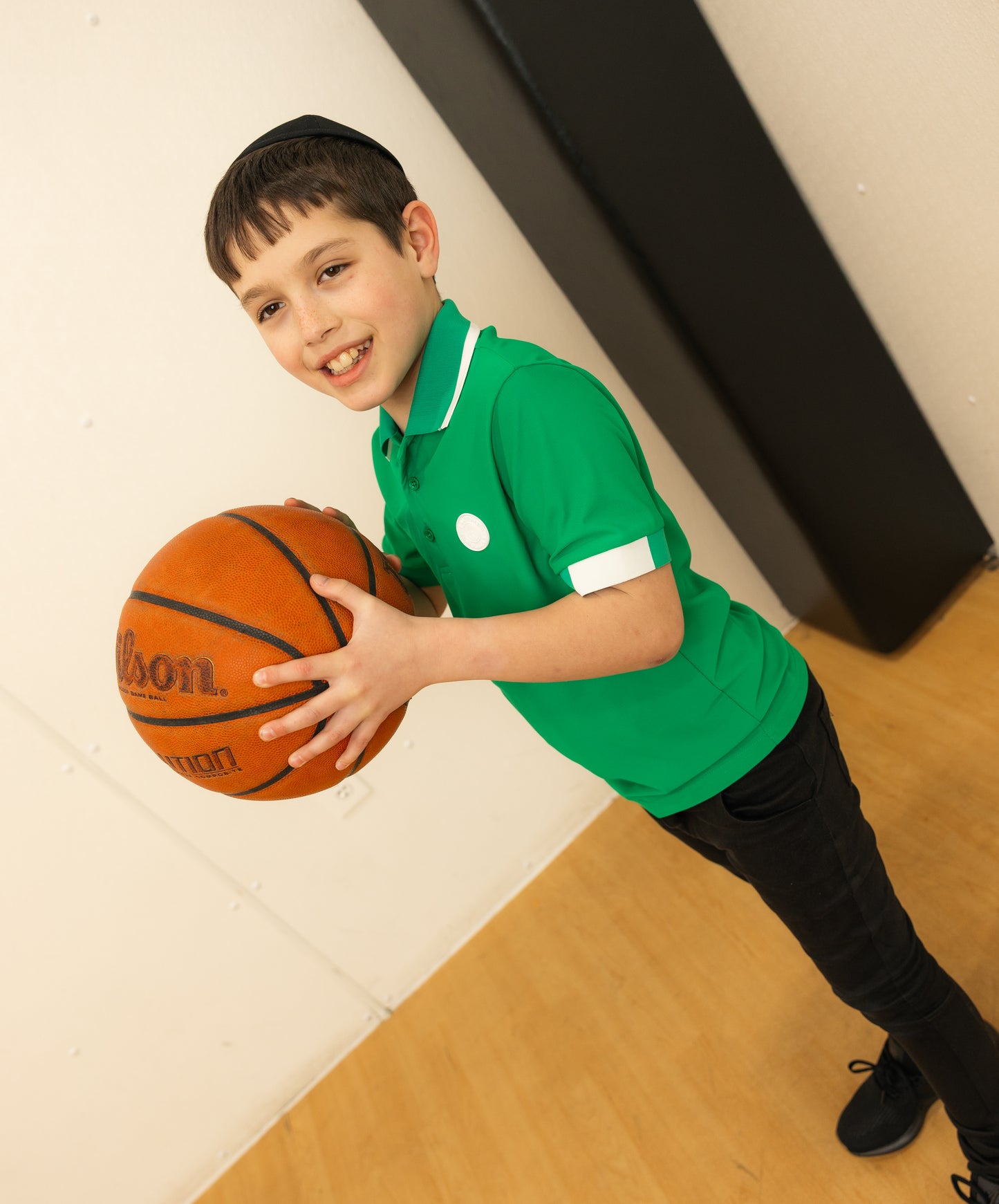 3 BUTTONS GREEN STRIPE SPORT POLO