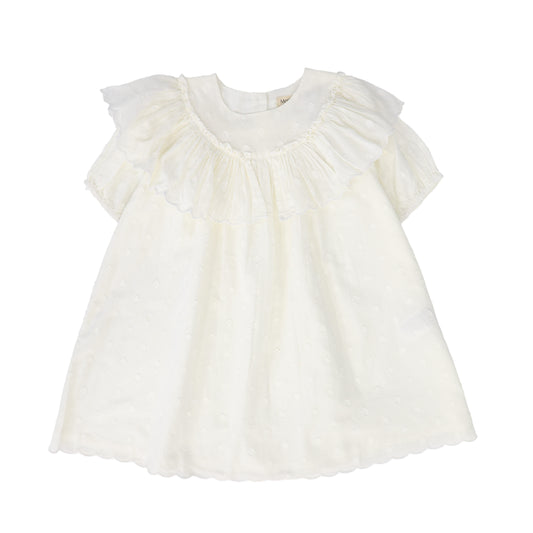 MARMAR COPENHAGEN CREAM EMBROIDERED DRESS