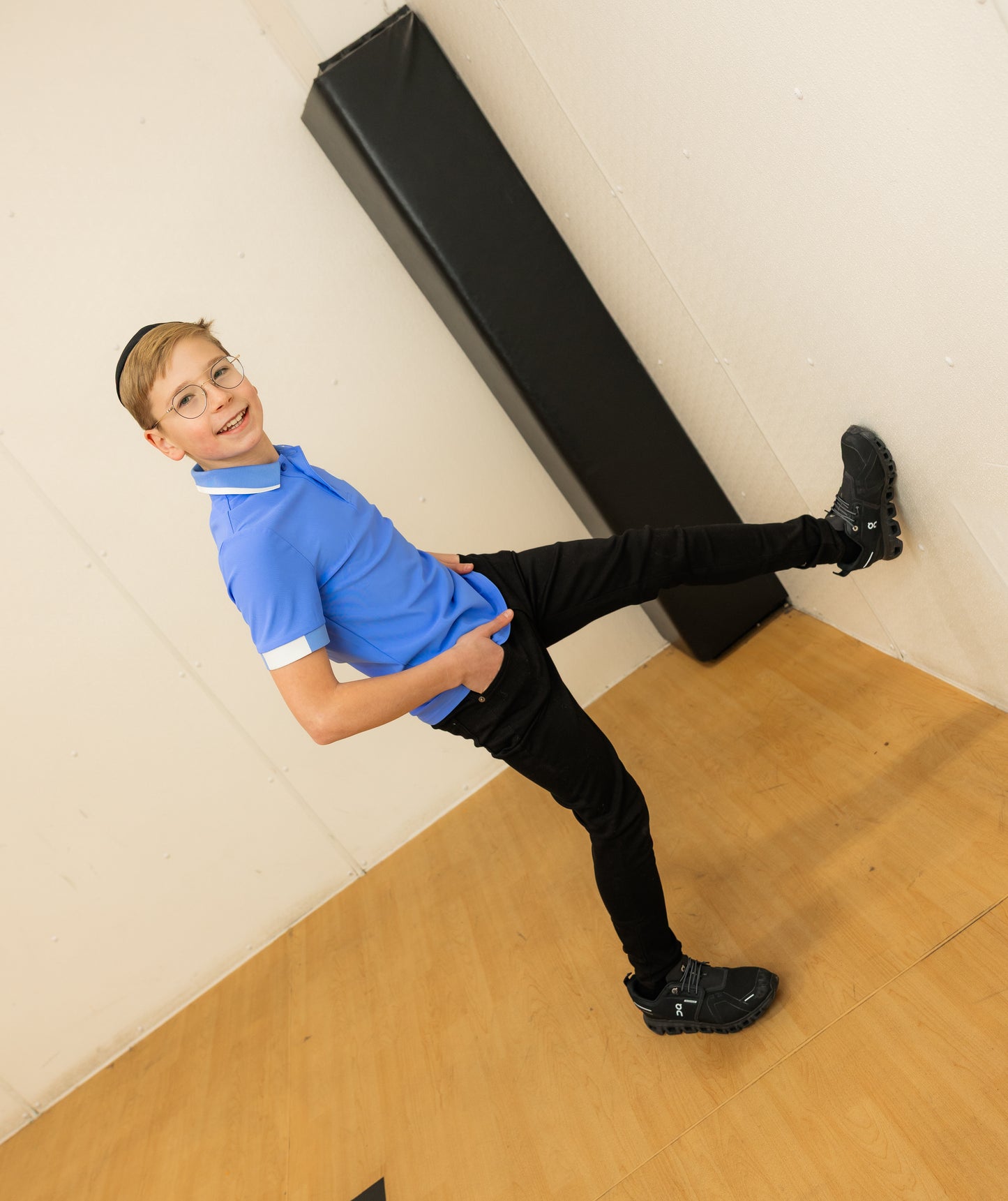 3 BUTTONS BLUE STRIPE SPORT POLO