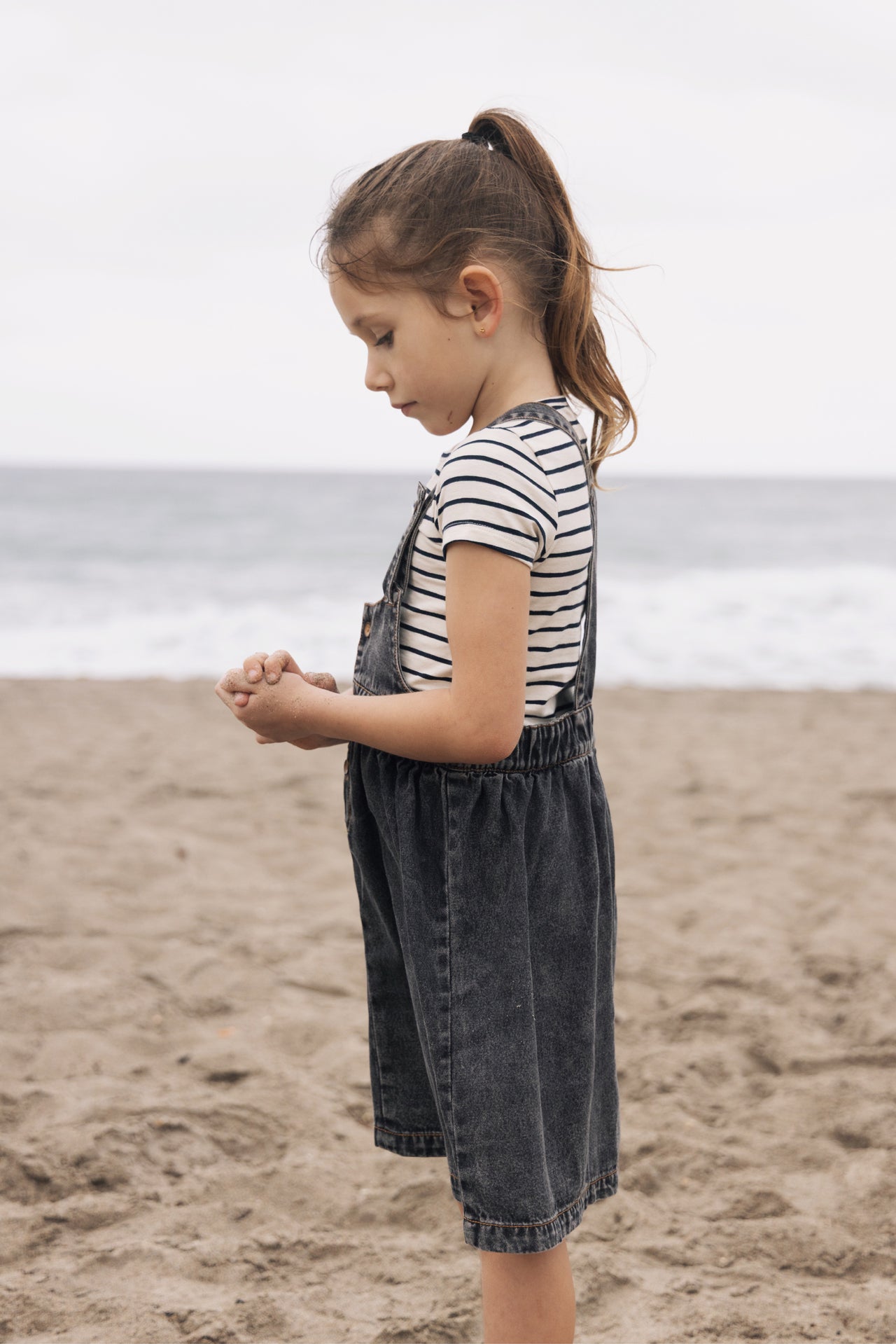 FARREN + ME BLACK DENIM SUSPENDER JUMPER