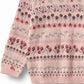 WHEAT PINK FLORAL JACQUARD SWEATER