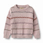 WHEAT LILAC STRIPE KNIT SWEATER