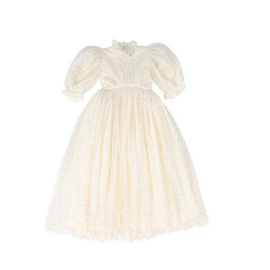 SOIREE IVORY LACE HIGH WAIST GOWN