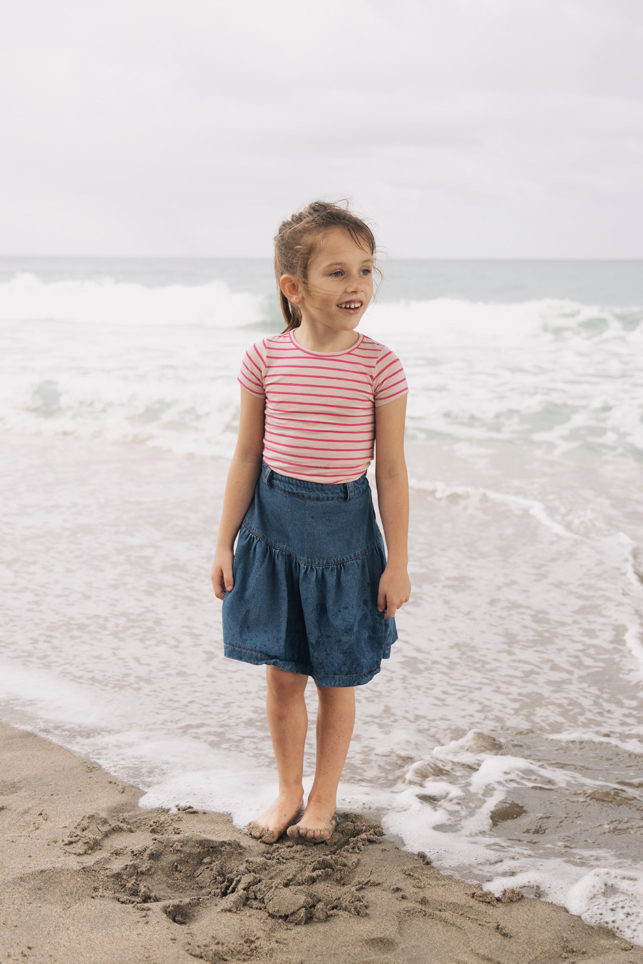 FARREN + ME HOT PINK STRIPE SS TSHIRT