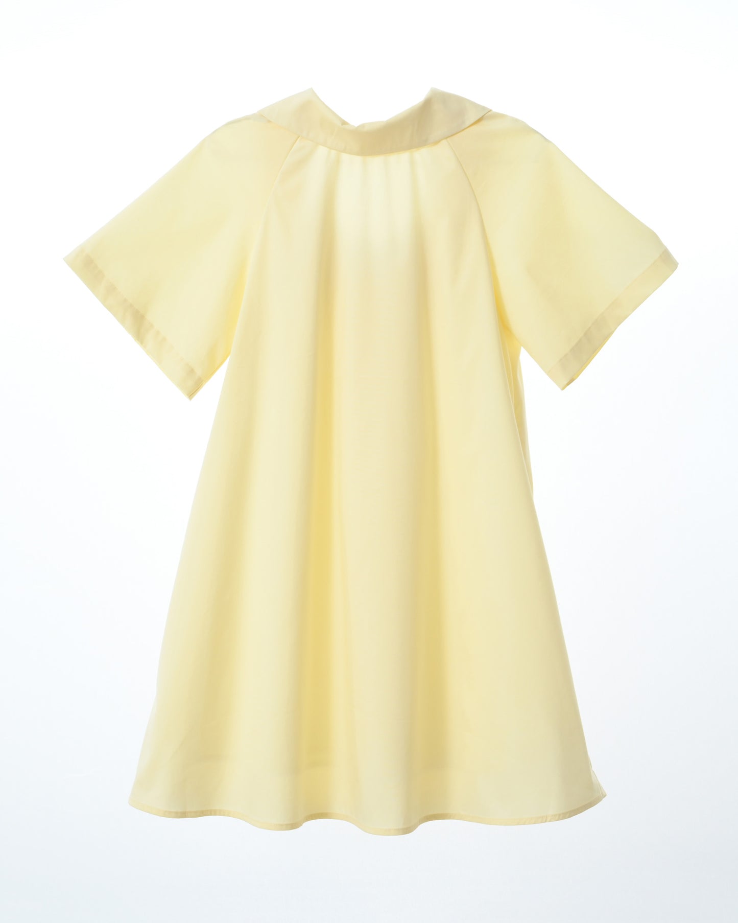 AISABOBO PALE YELLOW COLLAR PLEATED DRESS