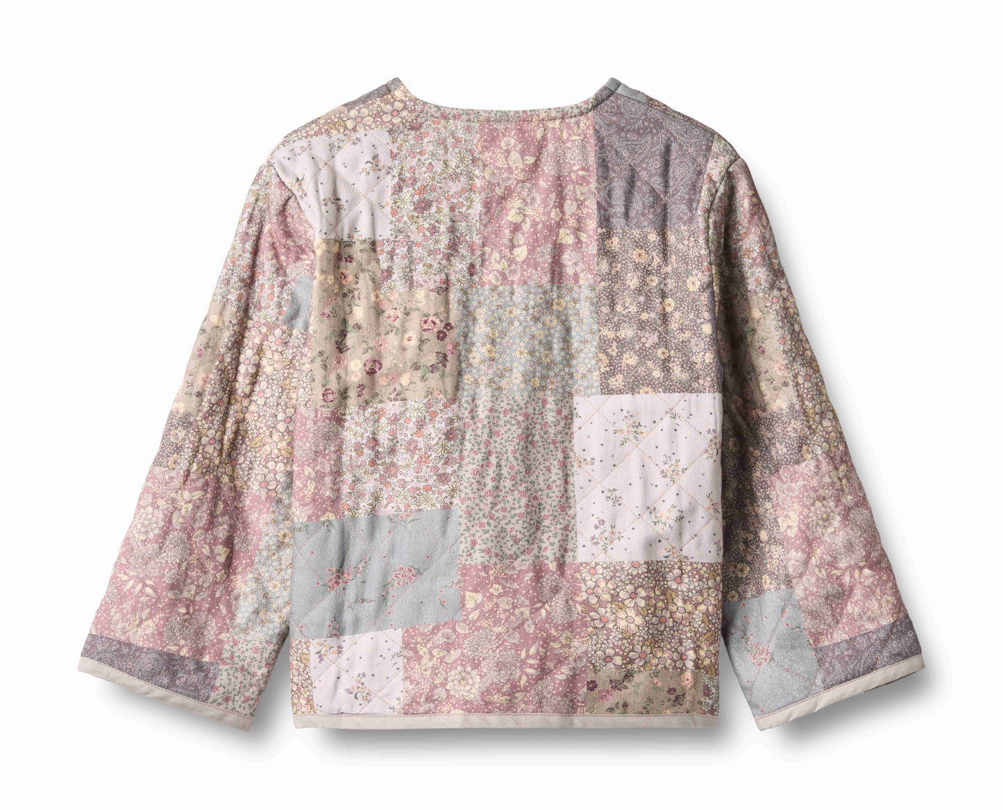 WHEAT PINK FLORAL PATCHWORK QUILTED JACKET
