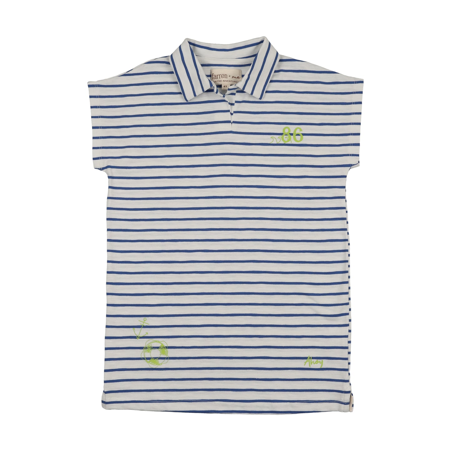 FARREN + ME ROYAL BLUE STRIPED DROP SHOULDER JUMPER