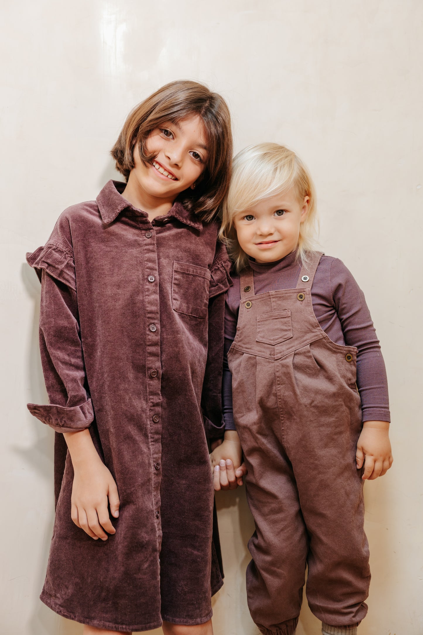 NUMU PLUM DENIM OVERALLS