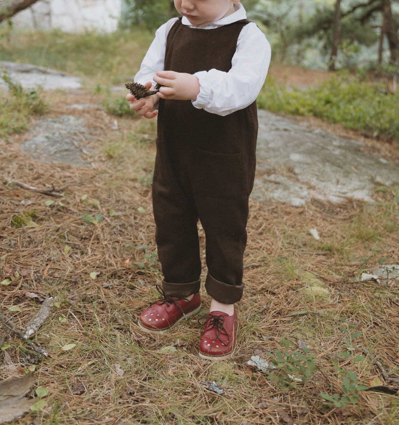 KIN & KIN BROWN POCKET ROMPER