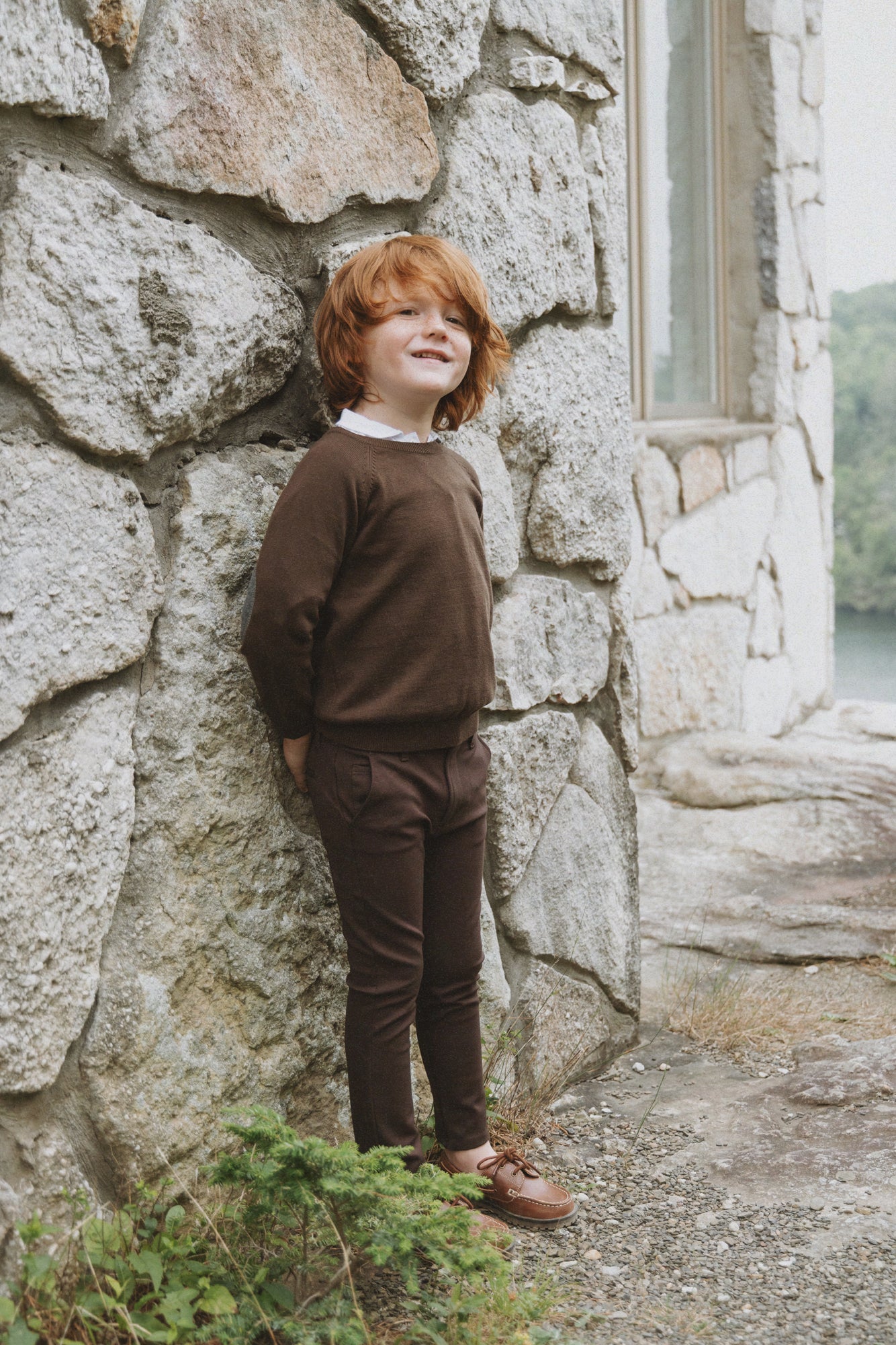 KIN & KIN BROWN STRETCH PANTS