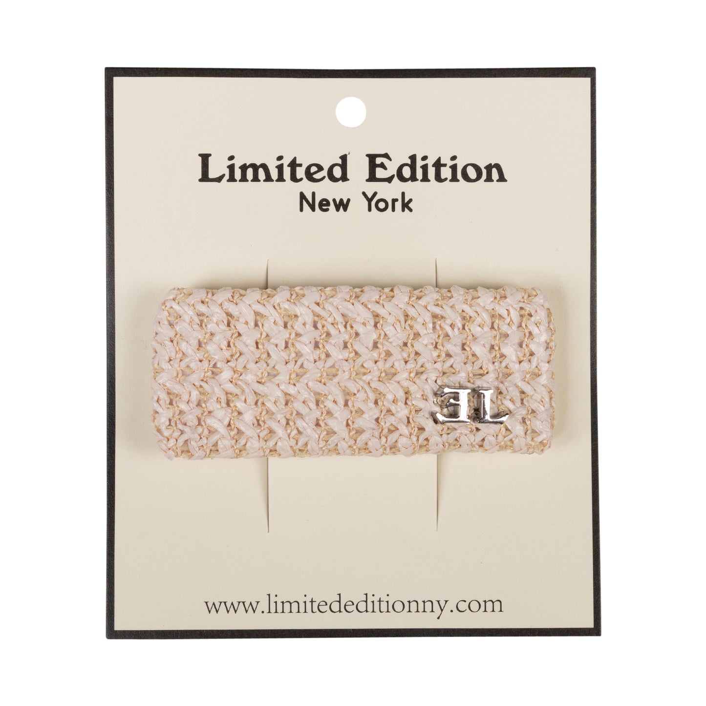 LIMITED EDITION POWDER PINK CROCHET CLIP [FINAL SALE]