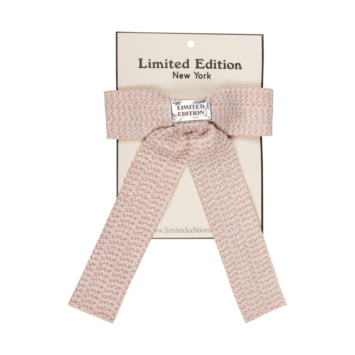 LIMITED EDITION POWDER PINK CROCHET BOW [FINAL SALE]