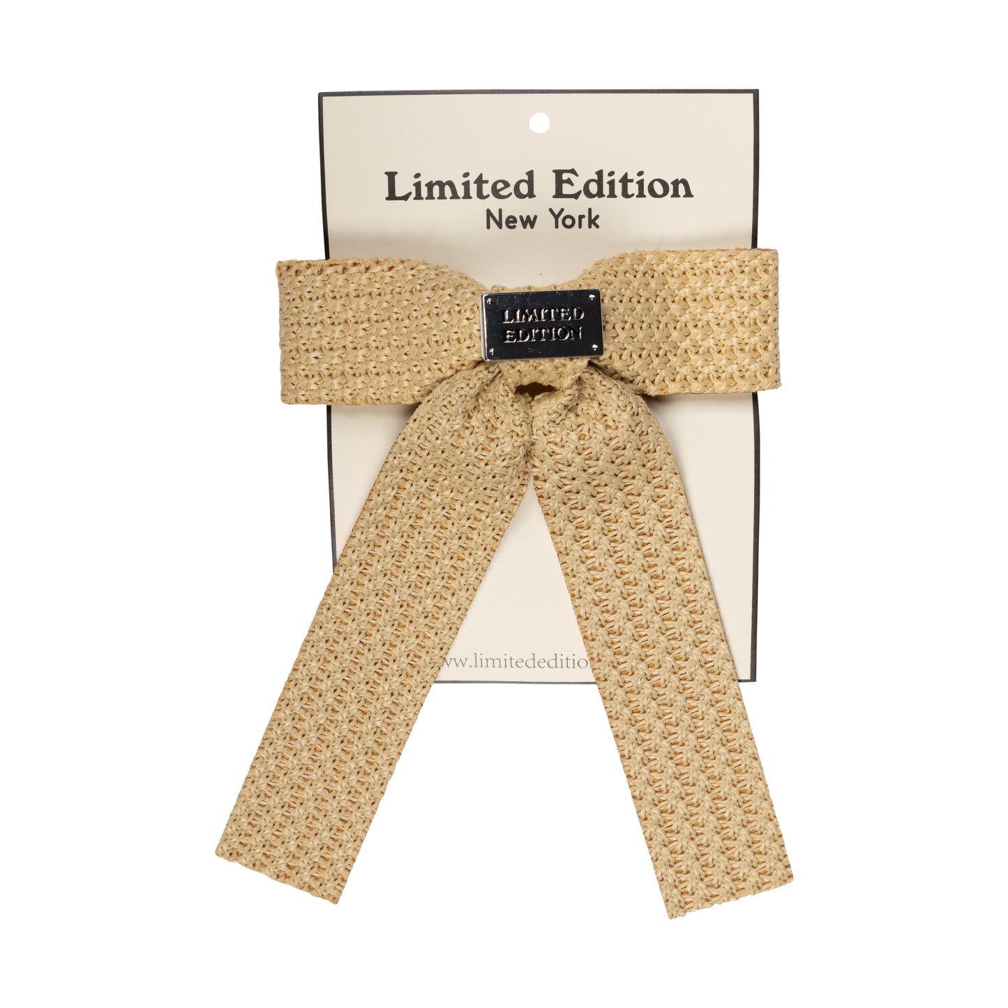 LIMITED EDITION BEIGE CROCHET BOW [FINAL SALE]