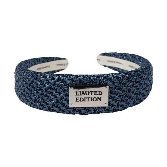 LIMITED EDITION DUSK BLUE CROCHET LOGO HEADBAND [FINAL SALE]