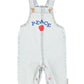 PIUPIUCHICK LIGHT BLUE DENIM WORDED OVERALLS [FINAL SALE]