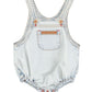 PIUPIUCHICK LIGHT BLUE DENIM STITCHED ROMPER [FINAL SALE]