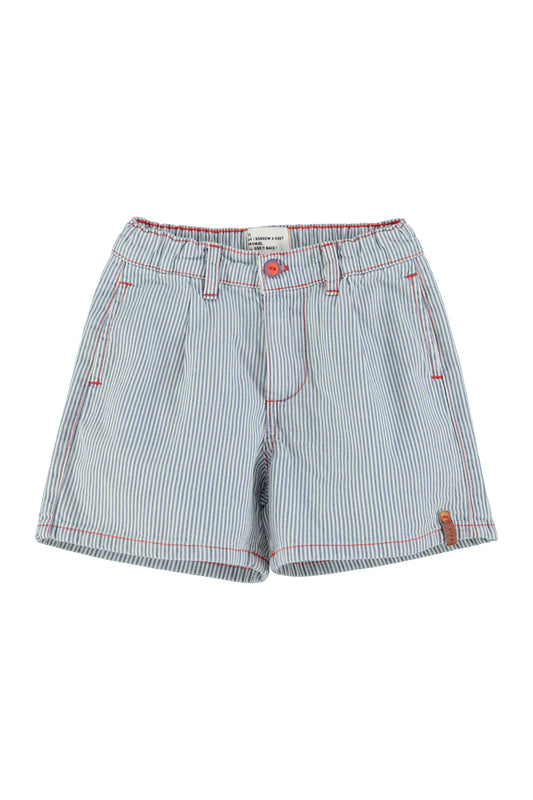 PIUPIUCHICK BLUE STRIPED STITCHED SHORTS