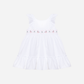 PATACHOU WHITE EMBROIDERED SMOCK RUFFLE JUMPER [FINAL SALE]