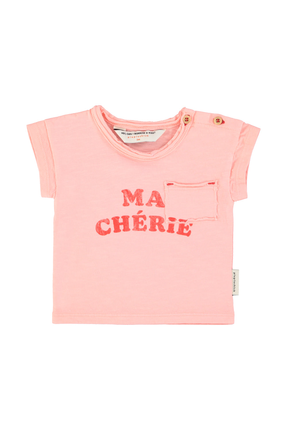 PIUPIUCHICK PINK WORDED CHERRY T-SHIRT