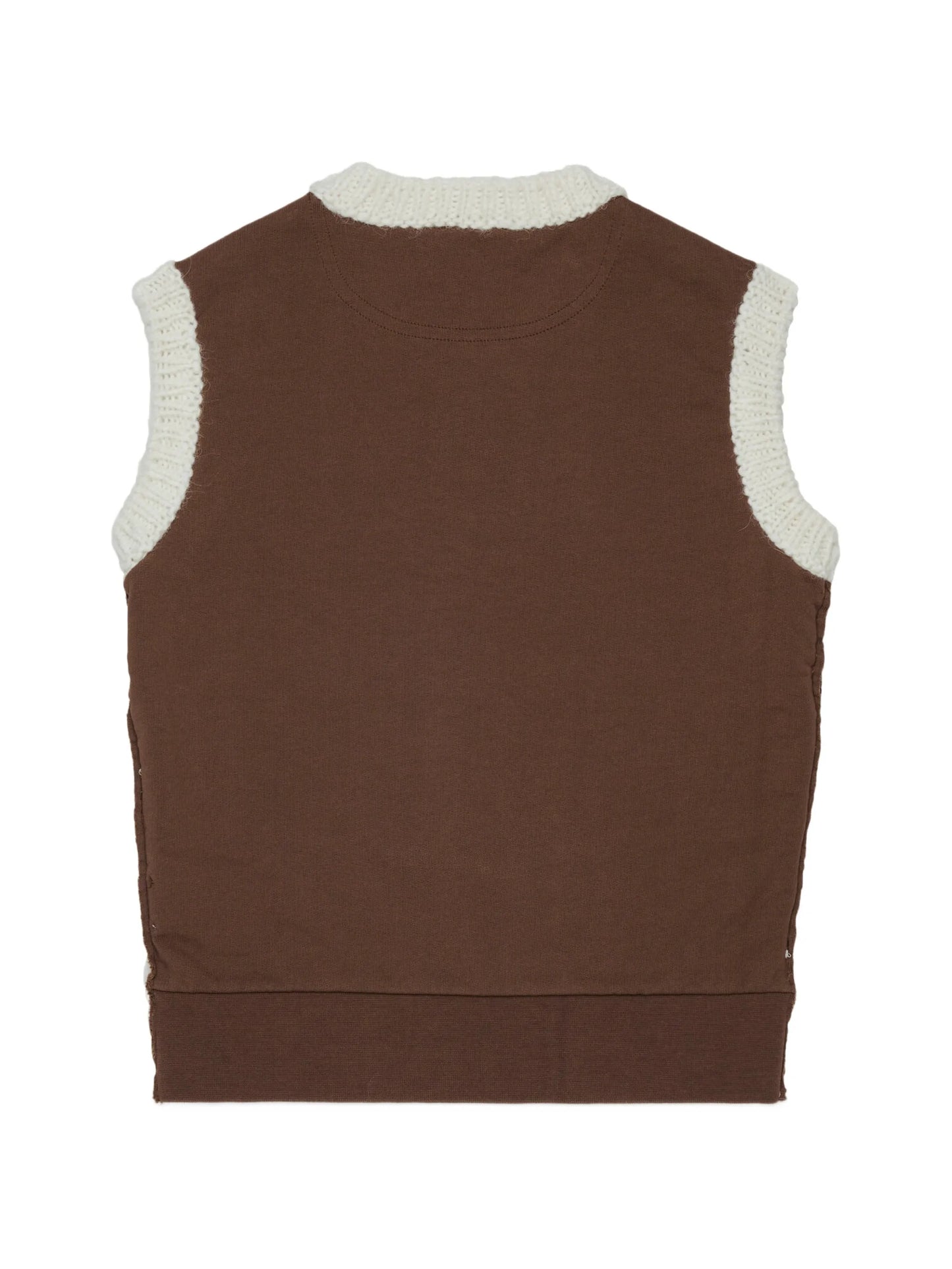 N21 IVORY CHUNKY KNIT PATTERN VEST