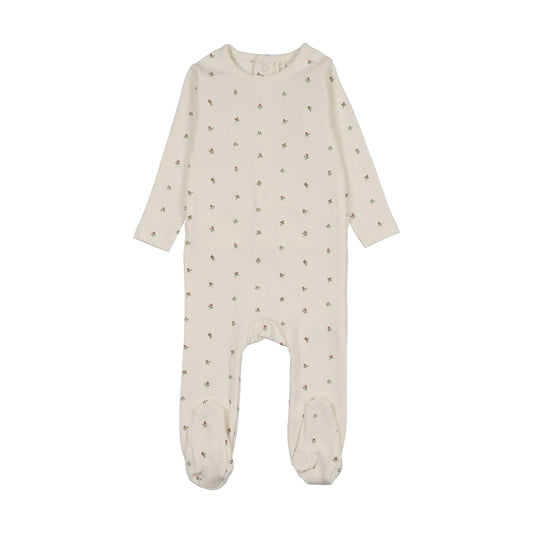 LILETTE CREAM/PINK BITSY FLORAL FOOTIE
