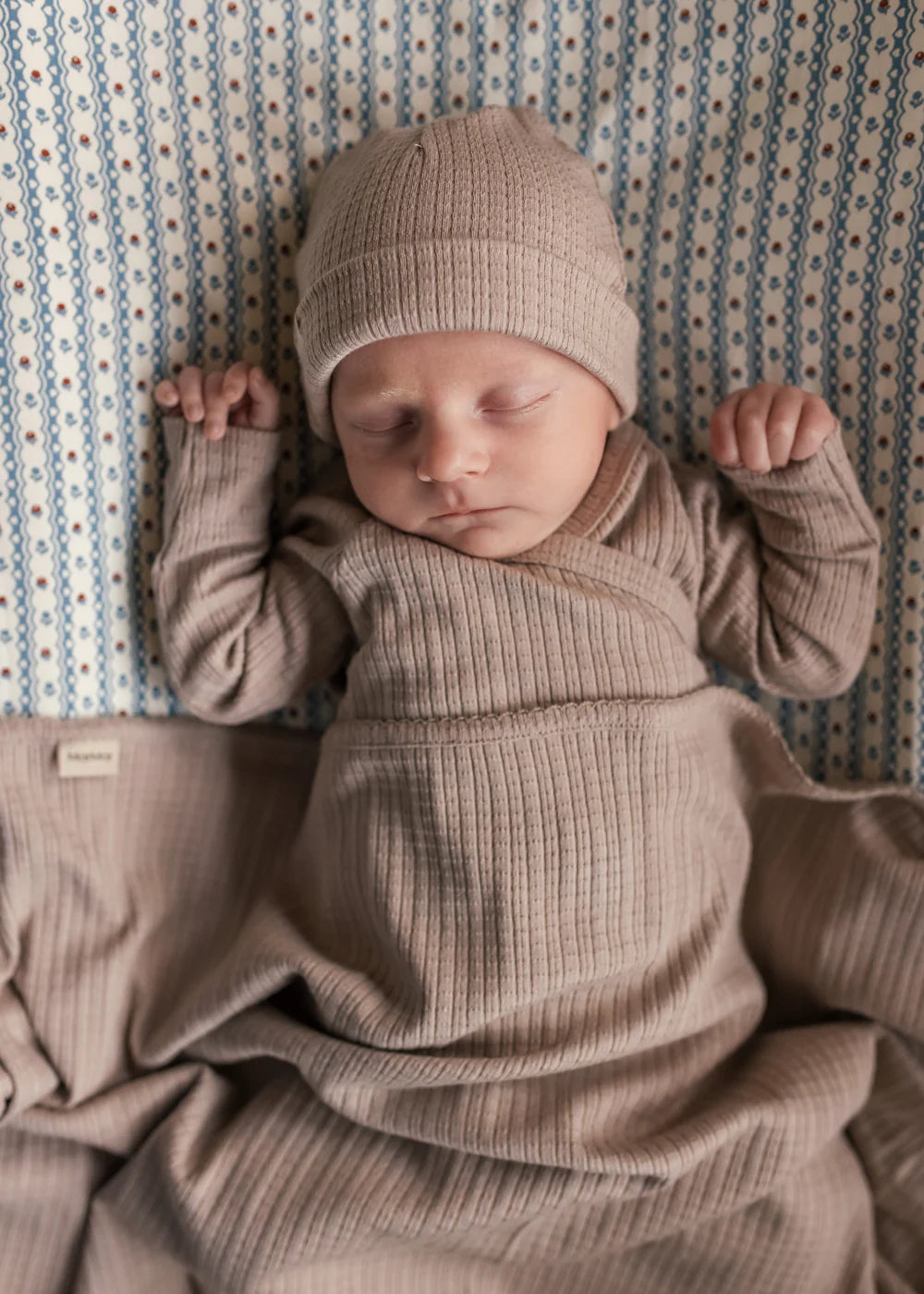 MARMAR COPENHAGEN BEIGE RIBBED WRAP SET