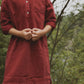 KIN & KIN BURGUNDY WASH COLLAR SHIRT DRESS