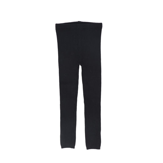 LIL LEGS BLACK KNIT LEGGINGS