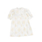 PAPILLON IVORY TRIM PUFF SLEEVE DRESS