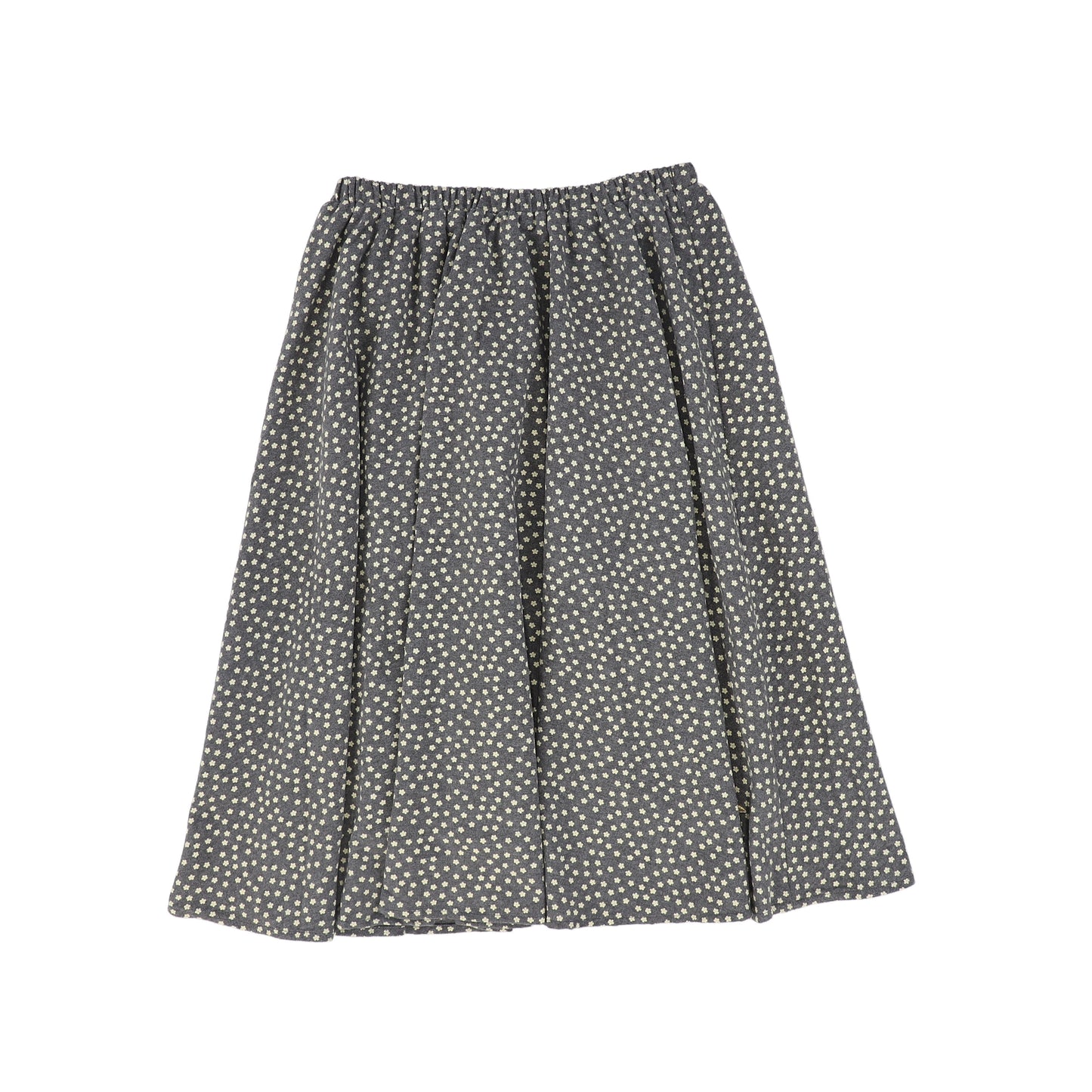 ONE CHILD CHARCOAL FLOWER PRINT SKIRT