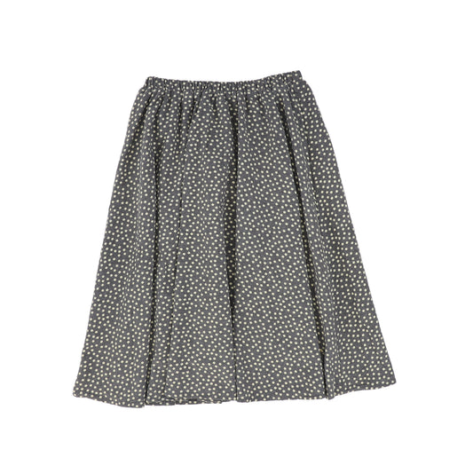 ONE CHILD CHARCOAL FLOWER PRINT SKIRT
