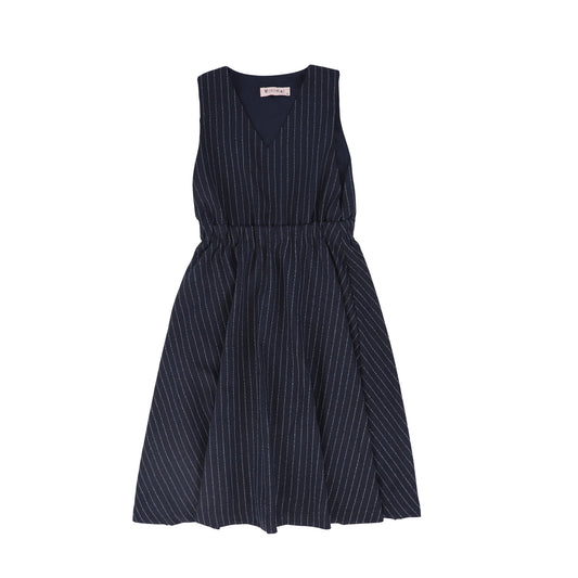 MINIMAL NAVY V YOKE PINSTRIPE JUMPER