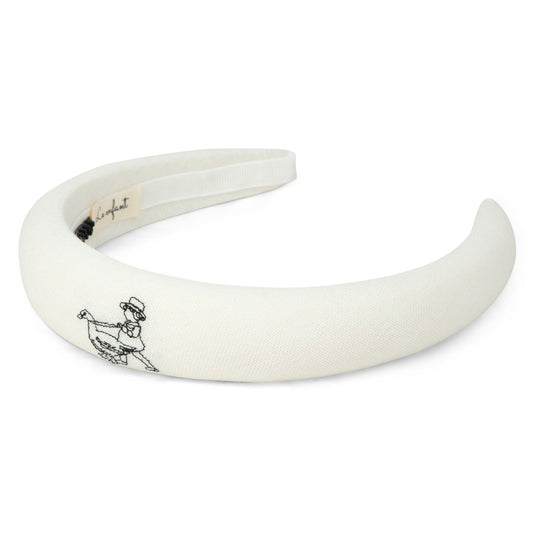LE ENFANT WHITE GARDEN HEADBAND [FINAL SALE]