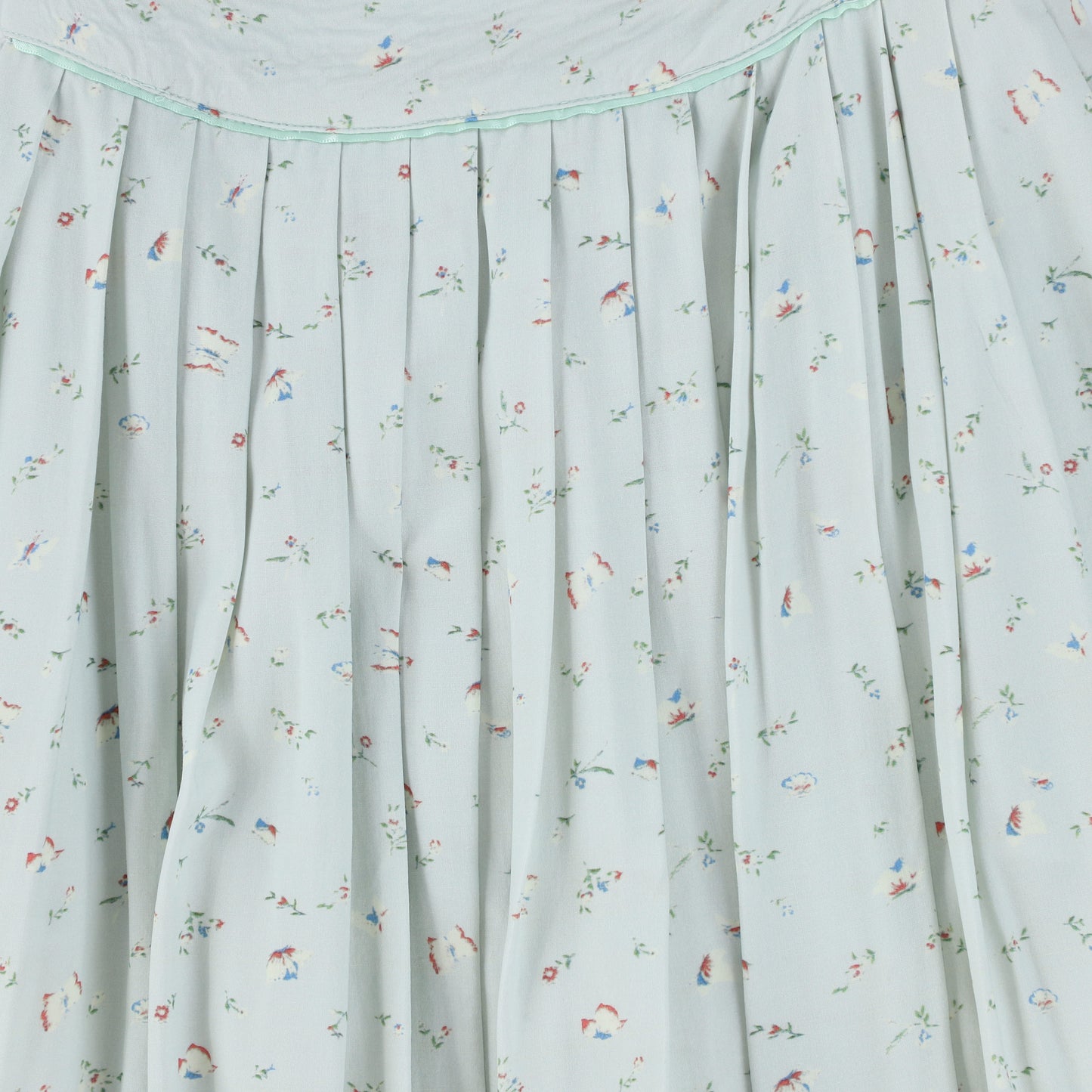 BAMBOO MINT GREEN MICRO PRINT SKIRT [FINAL SALE]