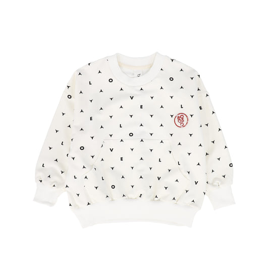 BOOSO IVORY LOGO PRINTED SWEATSHIRT