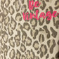 PHIL AND PHOEBE LEOPARD/PINK WORDED SWEATSHIRT SET