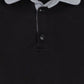 DUKE AND PORT BLACK CONTRAST COLLAR POLO