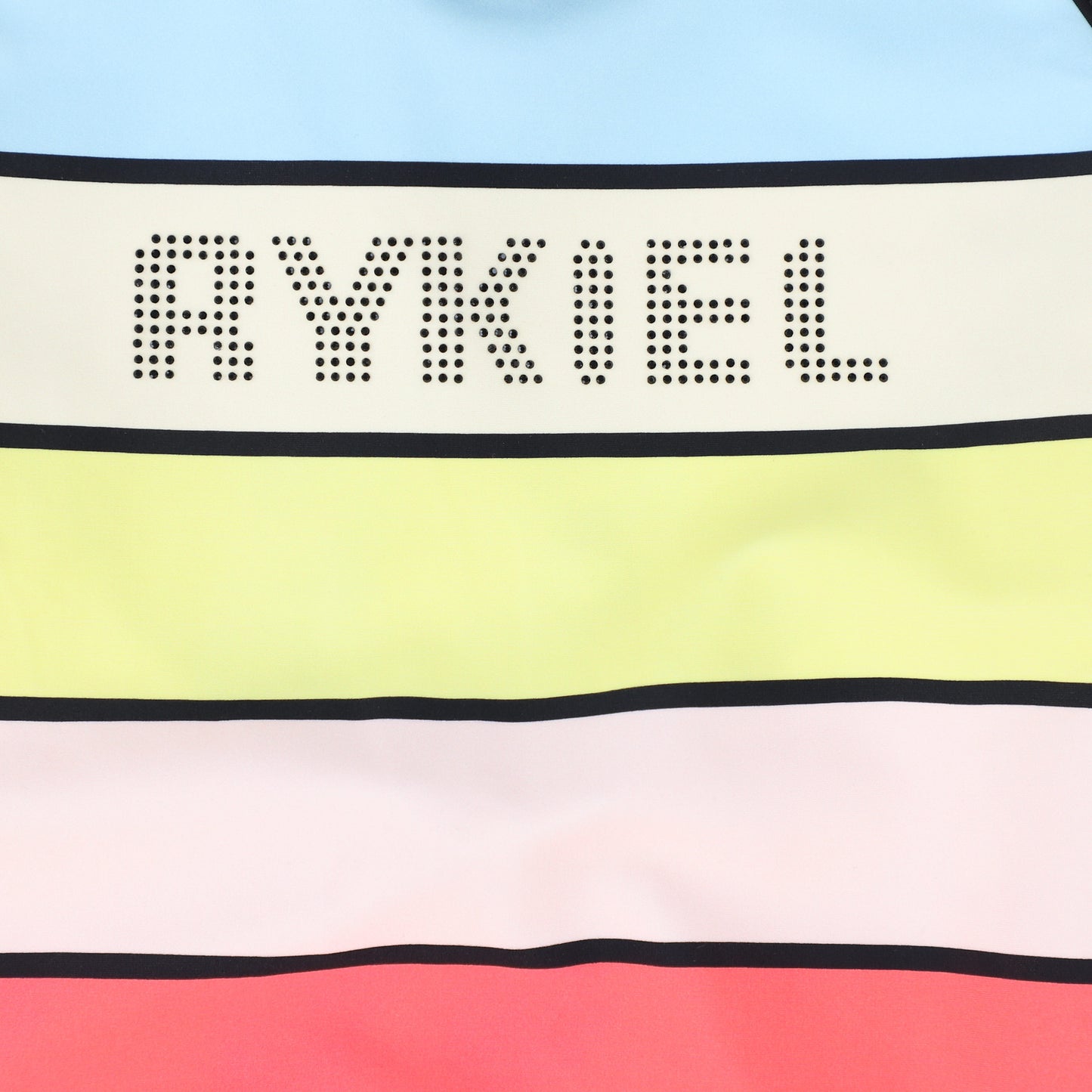 SONIA RYKIEL MULTI COLOR STRIPED LOGO SWIMSUIT