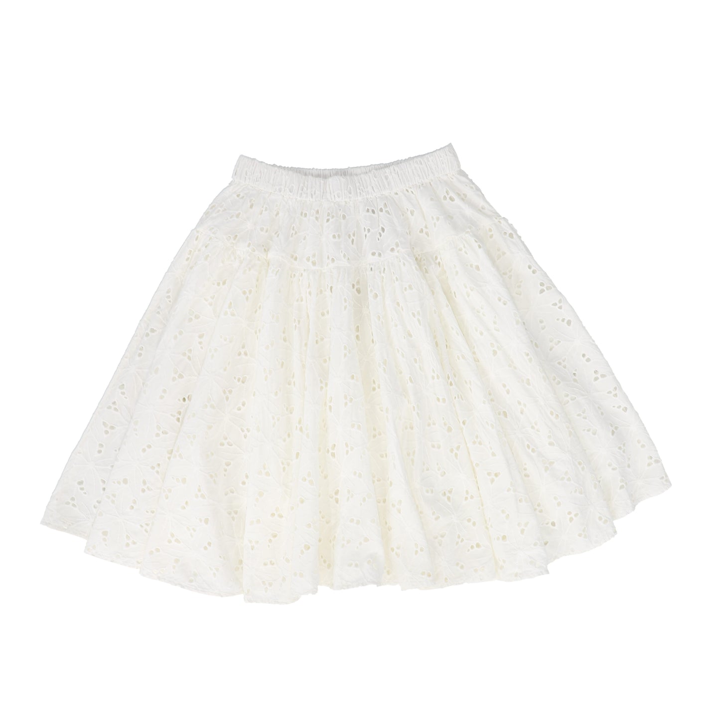 MARMAR WHITE EYELET FLARE SKIRT [FINAL SALE]