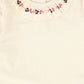 MINYMO CREAM EMBROIDERED RUFFLE COLLAR TOP